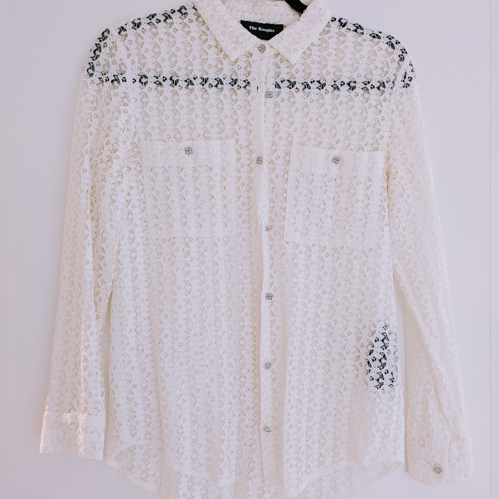 The kooples lace eyelet shirt